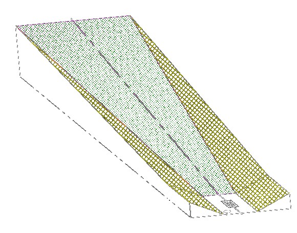 Obstacle surface definition in a helicopter approach zone